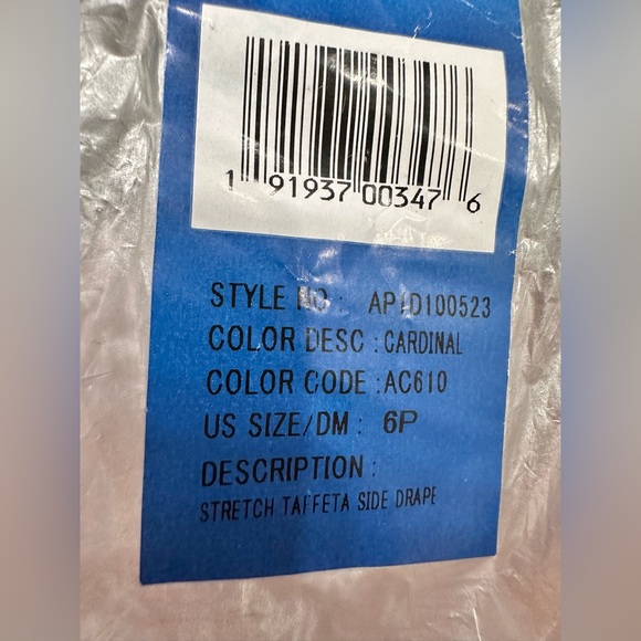 NWOT Adrianna Papell Stretch Tafetta Side Drape Cocktail Dress - Picture 4 of 7